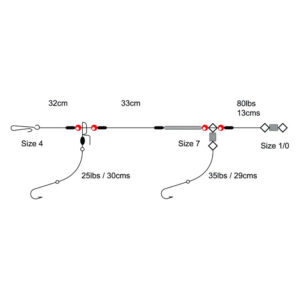 Tronix axia 2 hook clipped shore rigs