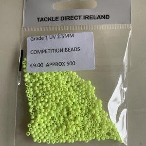 Grade 1 2.5mm uv competition beads chartruse