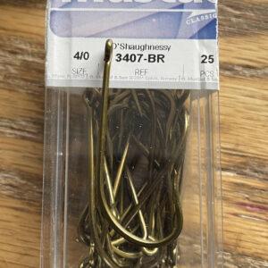 Mustad 4/0 3407 o shaughnessy hook BOX OF 25